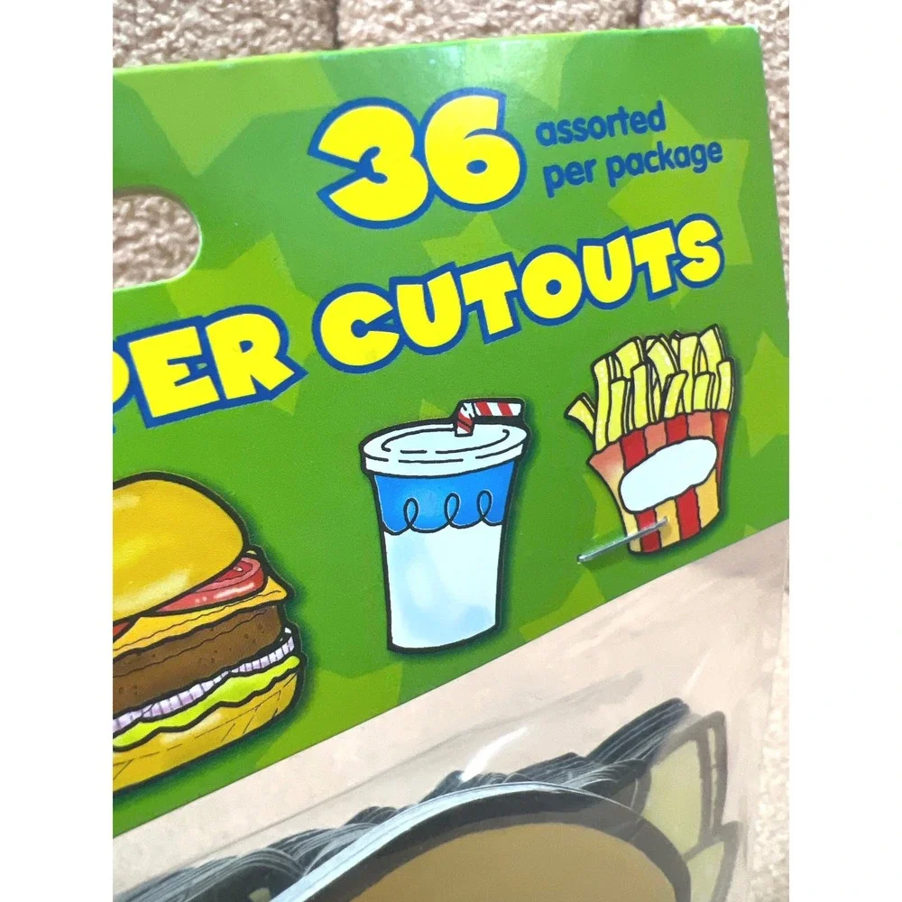Eureka Fast Food Assorted Paper Cutouts 36 Count Bulletin Board Decor 841367